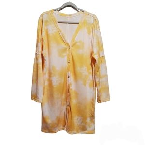 Tie Dye Thermal Button Up Dress